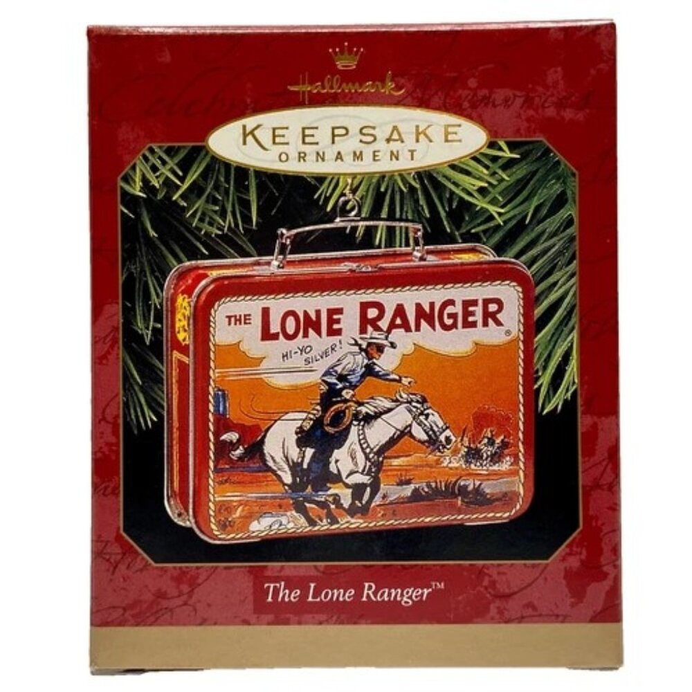 Vintage Hallmark Lone Ranger Lunch Box Ornament Pressed Tin 1997 Hallmark New IB